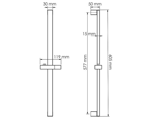 Душевая штанга WasserKRAFT A323 Золото матовое