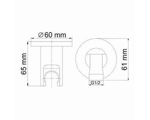 Шланговое подключение WasserKRAFT A022 Хром
