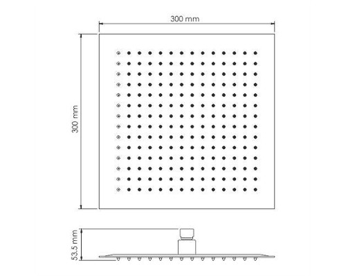 Верхний душ WasserKRAFT Abens A162 Черный матовый