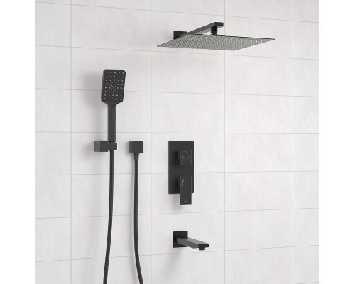 Душевая система WasserKRAFT Abens A172071 Черная матовая