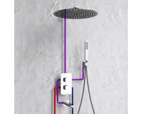 Душевая система WasserKRAFT Abens A172071 Черная матовая