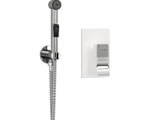 Гигиенический душ со смесителем WasserKRAFT Aller A010657WHITE Хром Белый
