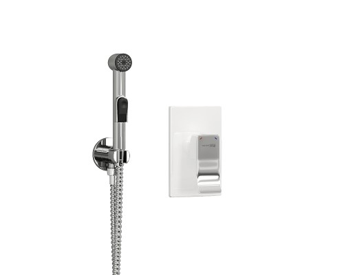Гигиенический душ со смесителем WasserKRAFT Aller A010656WHITE Хром Белый