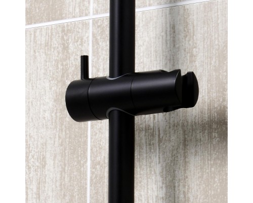 Душевая штанга WasserKRAFT Elbe A076 Черная матовая Хром