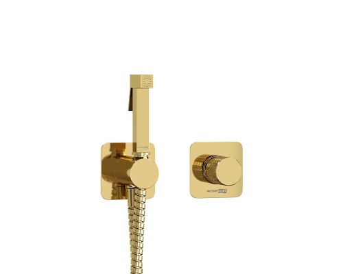 Гигиенический душ со смесителем WasserKRAFT Ems A7651.280.238.216 Золото глянцевое