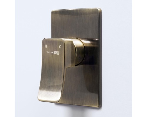 Гигиенический душ со смесителем WasserKRAFT Exter A01652 Светлая бронза