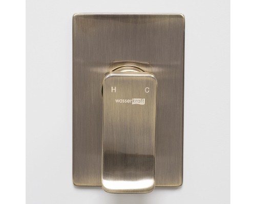 Гигиенический душ со смесителем WasserKRAFT Exter A01652 Светлая бронза