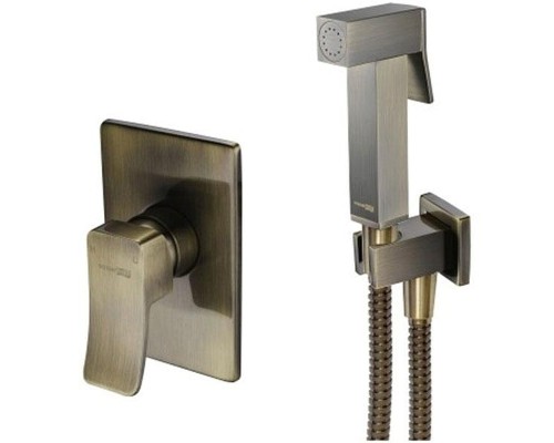 Гигиенический душ со смесителем WasserKRAFT Exter A01652 Светлая бронза