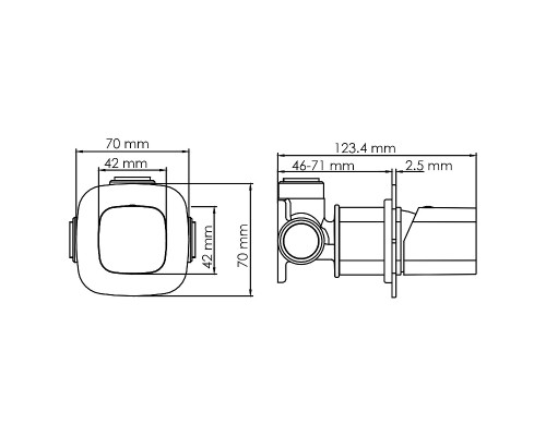 Гигиенический душ со смесителем WasserKRAFT Naab A8651.326.057.136 Хром
