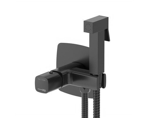 Гигиенический душ со смесителем WasserKRAFT Nuthe 9138 Черный матовый