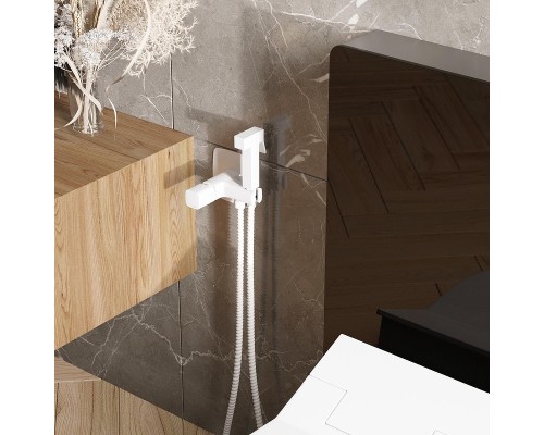 Гигиенический душ со смесителем WasserKRAFT Saale 9538 Белый матовый