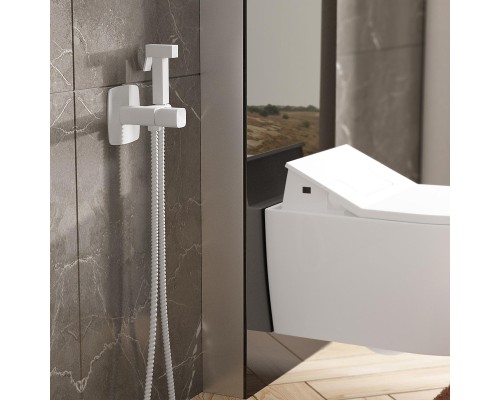 Гигиенический душ со смесителем WasserKRAFT Saale 9538 Белый матовый