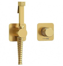 Гигиенический душ со смесителем WasserKRAFT Schunter A8251.285.237.213 Золото матовое