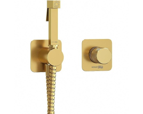 Гигиенический душ со смесителем WasserKRAFT Schunter A8251.285.237.213 Золото матовое