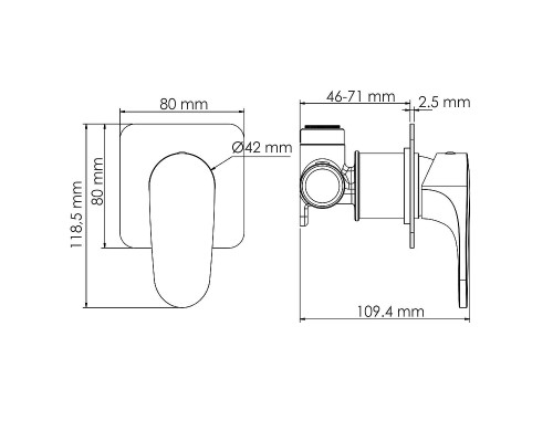 Гигиенический душ со смесителем WasserKRAFT Weida A3151.271.057.136 Хром
