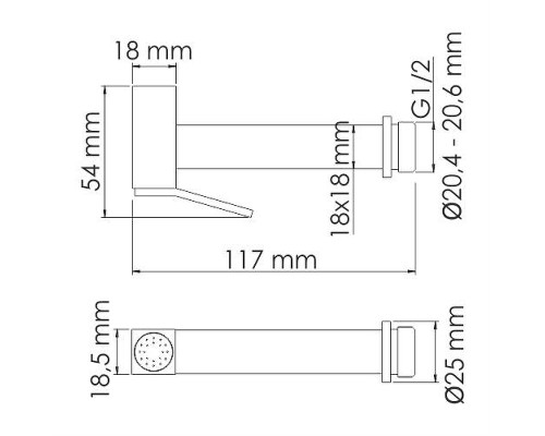 Гигиенический душ со смесителем WasserKRAFT Weida A3151.271.057.136 Хром