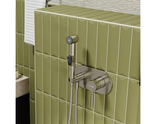 Гигиенический душ со смесителем WasserKRAFT Wern 4238 Никель