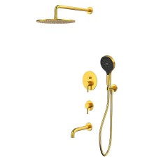 Душевая система Whitecross Y brushed gold YSET07TOPGLB Брашированное золото