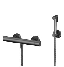 Гигиенический душ со смесителем Whitecross Y gunmetal SYSYBI3GM с термостатом цвет Оружейная сталь