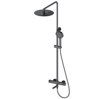 Душевая система Wonzon & Woghand WW-88739902-BGM с термостатом цвет Темный графит