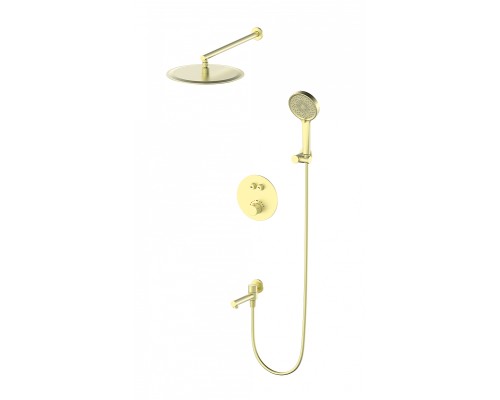 Душевая система Wonzon & Woghand WW-88929010-BG с термостатом цвет Брашированное золото