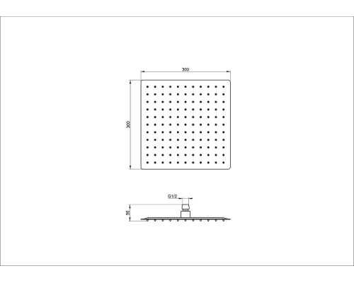 Верхний душ Wonzon & Woghand WW-88DP02-BGM цвет Темный графит