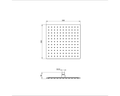 Верхний душ Wonzon & Woghand WW-88DP02-BN цвет Брашированный никель