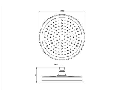 Верхний душ Wonzon & Woghand WW-88DP05-MB цвет Черный матовый