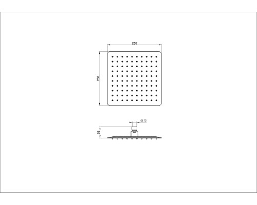 Верхний душ Wonzon & Woghand WW-88DP06-BG цвет Брашированное золото