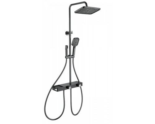Душевая система Wonzon & Woghand WW-B4161-BGG с термостатом цвет Темный графит