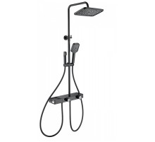 Душевая система Wonzon & Woghand WW-B4161-MB с термостатом цвет Черный матовый