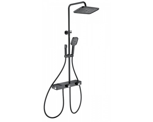Душевая система Wonzon & Woghand WW-B4161-MB с термостатом цвет Черный матовый