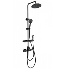 Душевая система Wonzon & Woghand WW-C3017-A1-MB с термостатом цвет Черный матовый