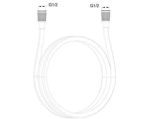 Шланг для душа Wonzon & Woghand WW-RG01-1000-MB цвет Черный матовый