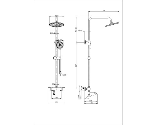 Душевая система Wonzon & Woghand Inn WW-B3047-A1-CR с термостатом цвет Хром