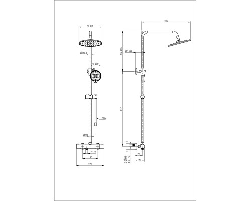 Душевая система Wonzon & Woghand Inn WW-B3047-A-CR с термостатом цвет Хром