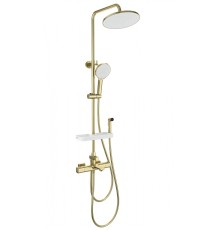 Душевая система Wonzon & Woghand Solid WW-C3011-A1-BG с термостатом цвет Брашированное золото