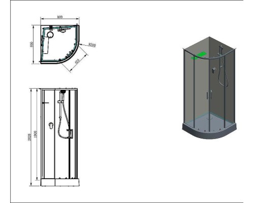 Душевая кабина Aquanet Passion EVO R White 80х80 281961 без гидромассажа