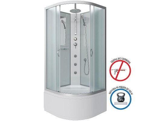 Душевая кабина Niagara Classic 100x100 NG-2309-14BKTG с гидромассажем