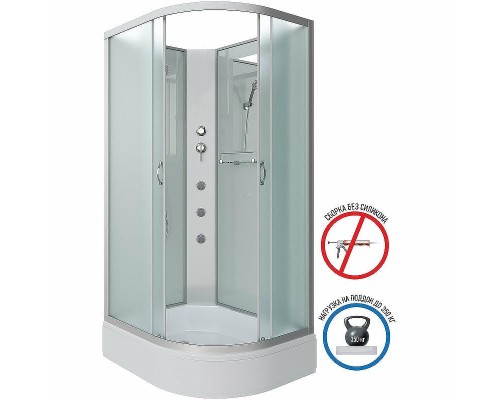 Душевая кабина Niagara Classic 100х80 L NG-33084-14LBKG с гидромассажем