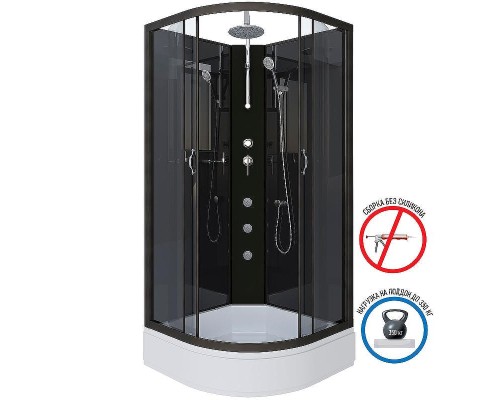 Душевая кабина Niagara Classic 90x90 NG-6501-14BKTG с гидромассажем