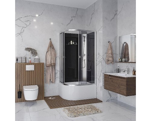 Душевая кабина Niagara Eco 90x80 R E90/80/40R/TN/BK без гидромассажа