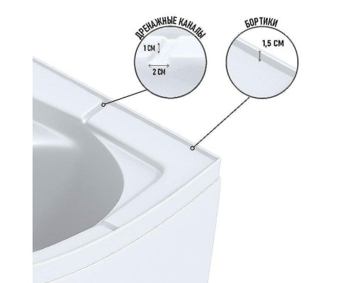 Душевая кабина Niagara Eco 90x80 R E90/80/40R/TN/BK без гидромассажа