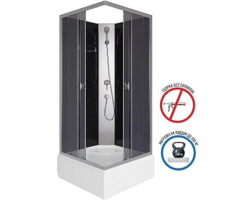 Душевая кабина Niagara Eco 90x90 E90/26Q/TN/BK без гидромассажа