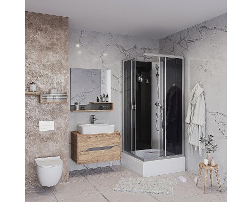 Душевая кабина Niagara Eco 90x90 E90/26Q/TN/BK без гидромассажа