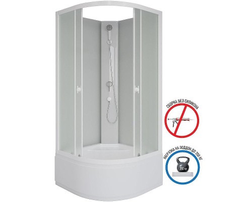 Душевая кабина Niagara Promo 80x80 P80/40/MT/BK без гидромассажа