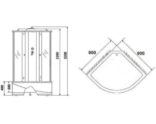 Душевая кабина Niagara Ultra 90x90 NG-1908-01 с гидромассажем