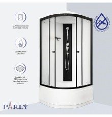 Душевая кабина Parly 80х80 BETT B821 профиль Черный стекло матовое