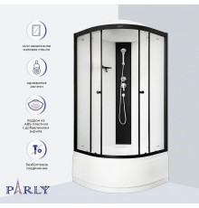Душевая кабина Parly 90х90 BETT B921 профиль Черный стекло матовое