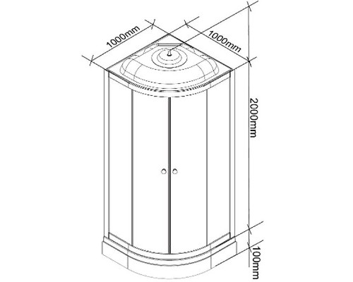Душевая кабина Parly Classic Эконом 100x100 EC1031 без гидромассажа
